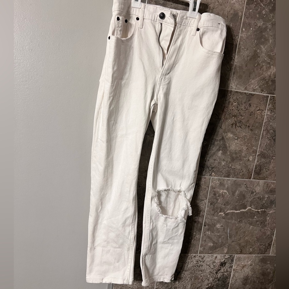 Abercrombie Ankle Straight High Rise Jeans